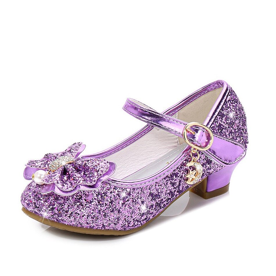 Kids Princess Shoes Children Cinderella Leather Sandals Little Girls Snow Queen