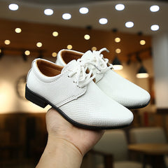 MudiPanda Boys Leather Shoes Children Leather Wedding Oxford Shoes