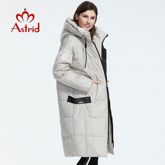 Down jacket women loose clothing outerwear quality with a hood fashion style