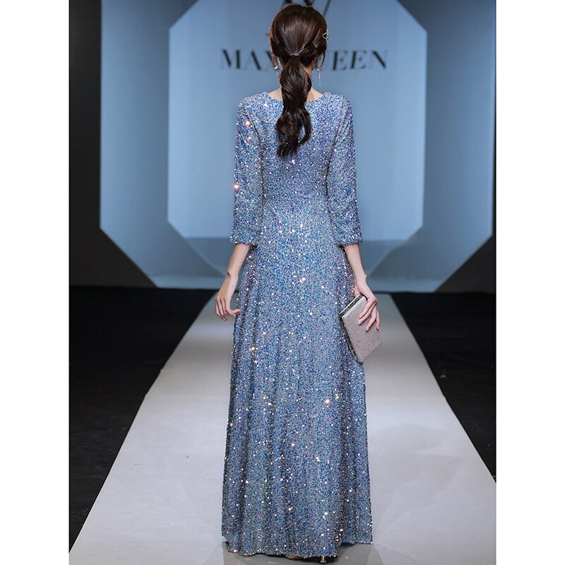 Evening wear Dresses: Elegant Robe De Soiree Zipper Women Party Dresses Plus Size