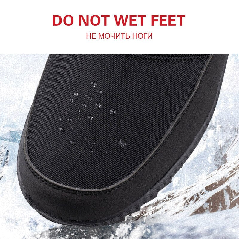 Men Winter Snow Boots Male Fur Ankle Boots Men Shoes Warm Plush Men