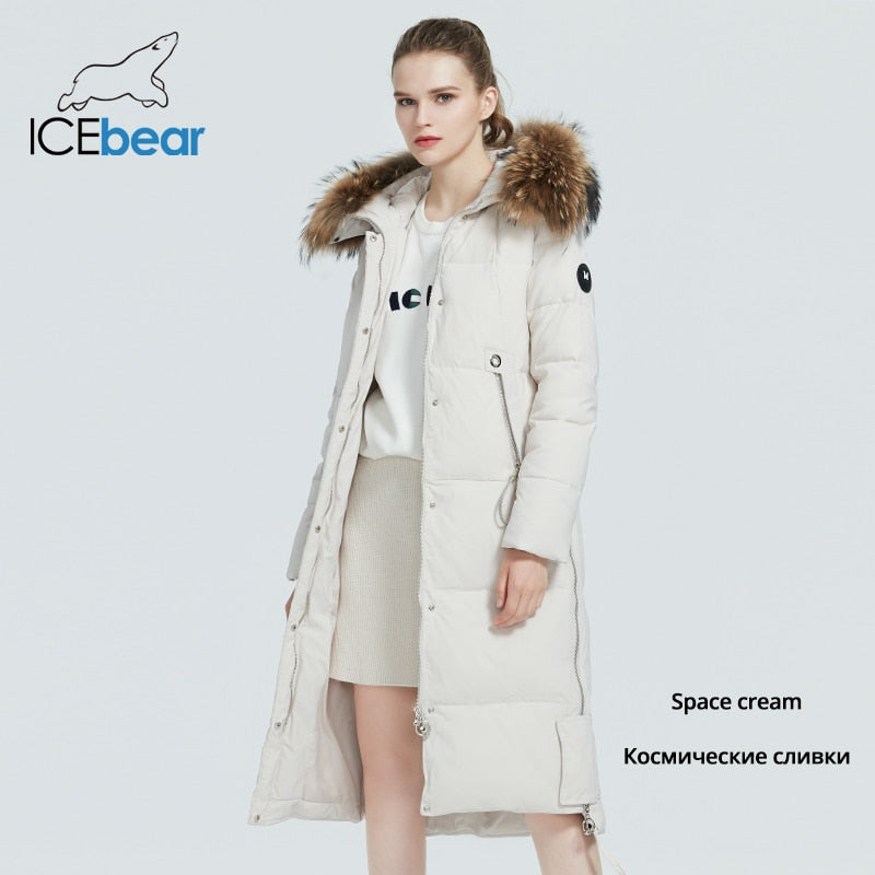 winter women's coat  woman  jacket with fur collar windproof