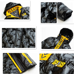 Winter Jacket For Boys Children Coat Fashion Hooded Warm Letters Print