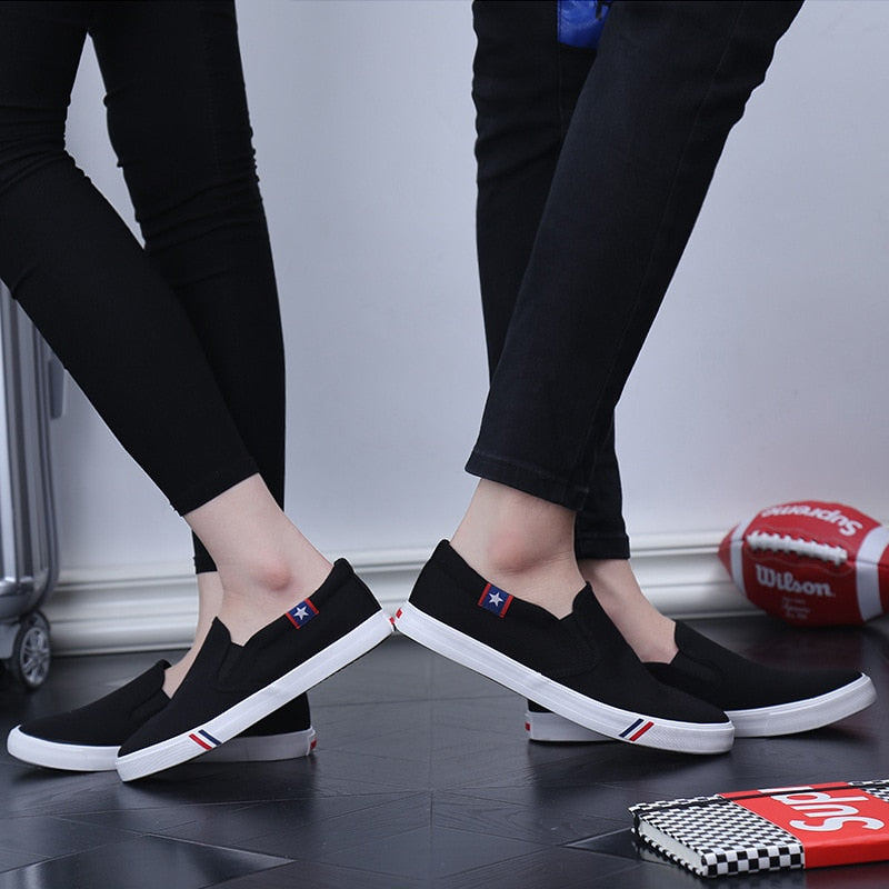 Mens Shoes Casual Canvas Spring Summer Slip-on Unisex Man Fashion Sneakers