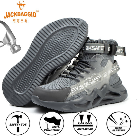 Men Safety Shoes Steel Toe Man Security Boots Anti-smashing Work Men Casual