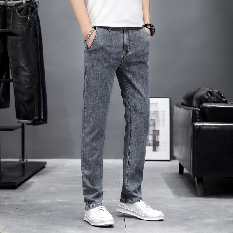 Stretch Skinny Jeans Men Fashion Casual Slim Fit Denim Designer Elastic Pants