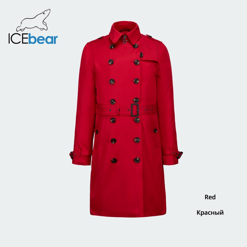 Women Autumn lapel windbreaker fashion double breasted