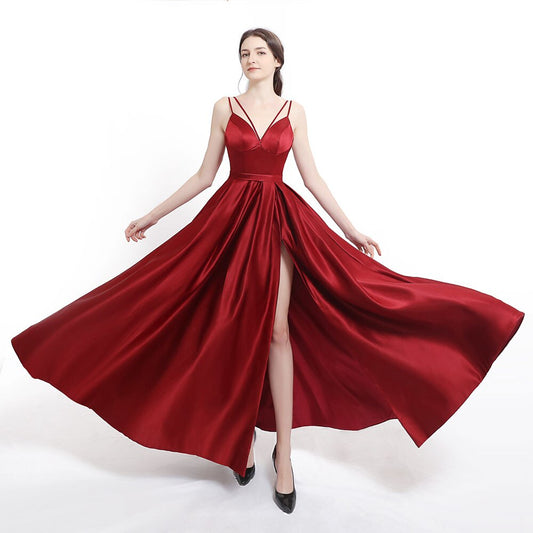 Homecoming Dresses: Prom Party Evening Dresses Side Slit Robe