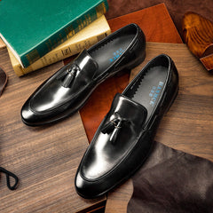 Hanmce Men Loafer Shoes Real Cow Leather Slip On Daily Formal Fashion Luxury Shoes