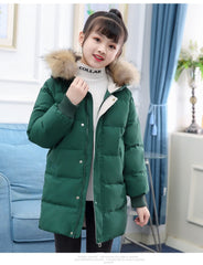 Children Winter Down Cotton Jacket Fashion Girl Clothing Kids Clothes Thick