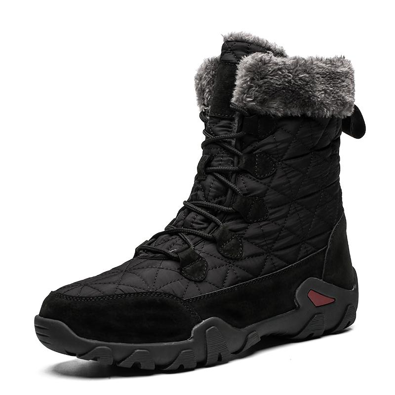 Winter High Help Men Snow Boots Waterproof Man Boots Man Fur Thick Plush