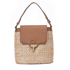 Small Straw Bucket Bags For Women Summer Crossbody Bags Lady Travel