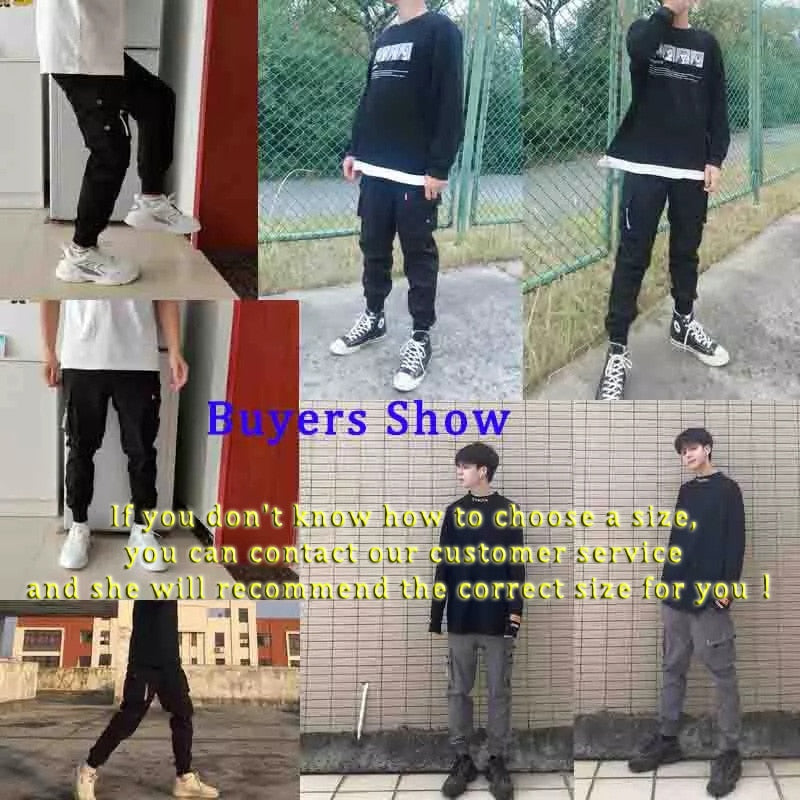 Winter Men Plus Velvet Cargo Pants Multi-pocket Harem Pants Joggers Men