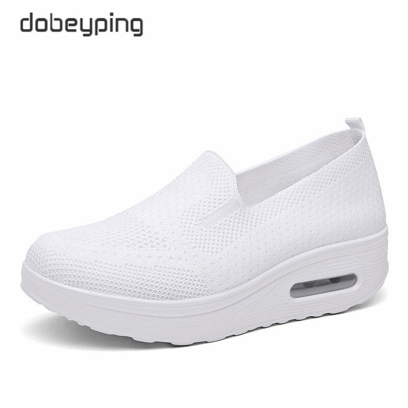 Spring Autumn Women Swing Shoes Mesh Women's Loafers Flat Platforms Female