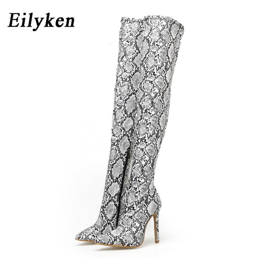 Winter Over The Knee Women Boots Stretch High Heel Slip on Shoes