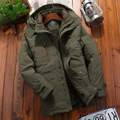 Thicken Warm Parkas Men Plus Size 5XL 6XL Hooded Military Winter Jacket Men