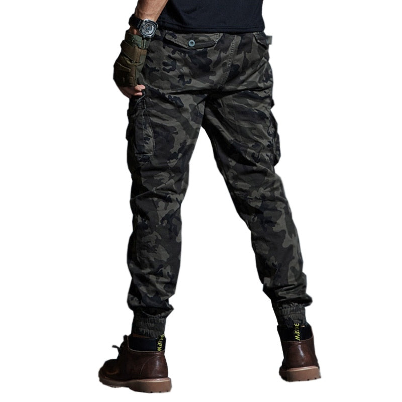 Military Tactical Pants Mens Joggers Camouflage Cargo Casual Pants Male