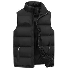 Men's Fashion Down Vest Jackets Casual Printed Vest Sleeveless Outdoor