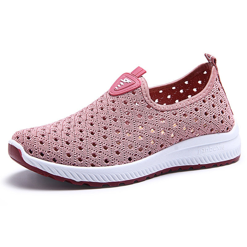 Summer Women's Sports shoes sneakers shoes fashion hollow out breathable leisure walk soft and comfortable