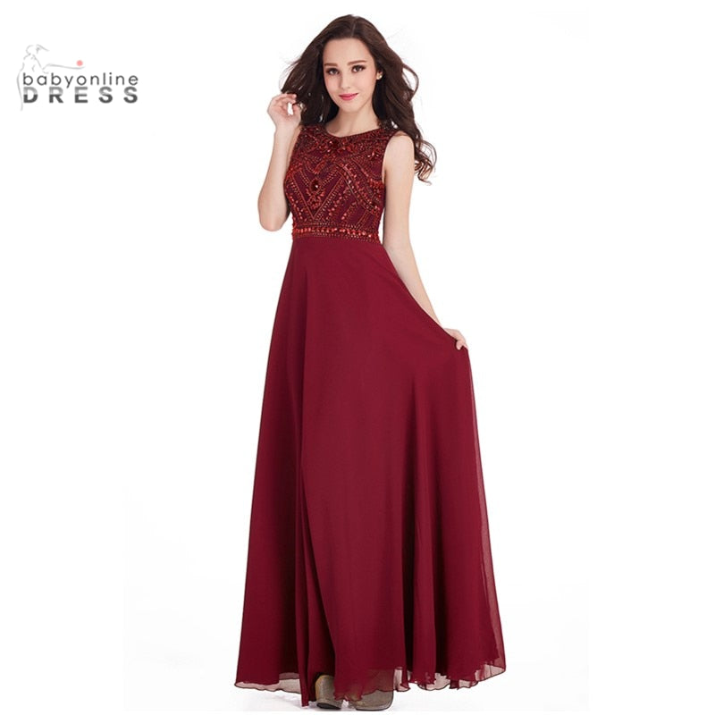 Homecoming Dresses: Prom Dresses A-line Sleeveless Crystals Beaded Elegant