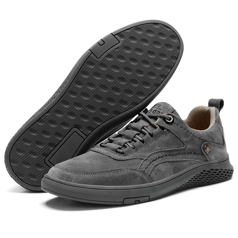 Fashion Men Shoes Genuine Leather Loafers Breathable  lace up comfortable