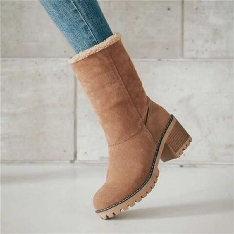 Women Winter Fur Warm Snow Boots Ladies Warm wool booties Ankle Boot