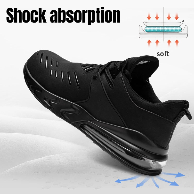 Men's Steel Toe Work Safety Shoes Anti-smashing Water-proof
