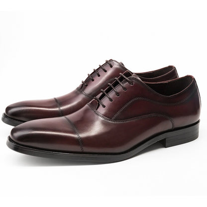 Hanmce high quality luxury oxford shoes 3 color real leather men shoes