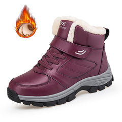 Nine o'clock Winter Couple Casual Boots Stylish Leather High-top Sneaker