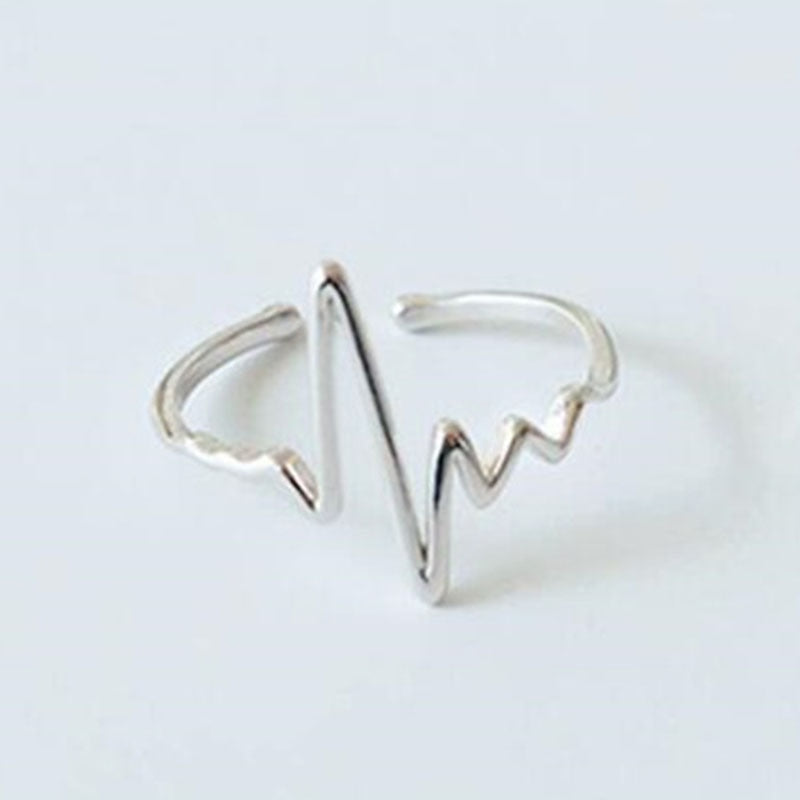 Simple Fashion Silver Color Feather Dolphin Adjustable Ring Exquisite Jewelry