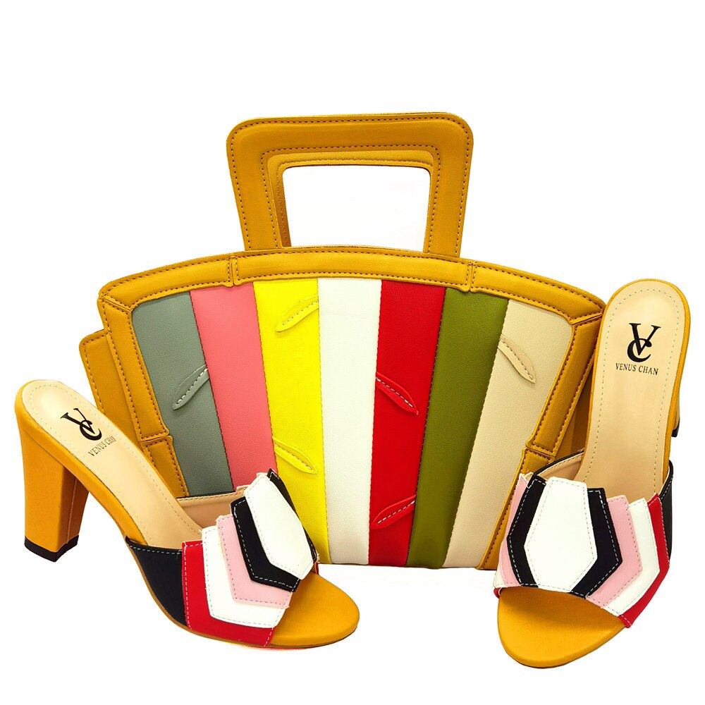 Italian Lady Shoes with Matching Bag for African Women Shoes and Bag Set