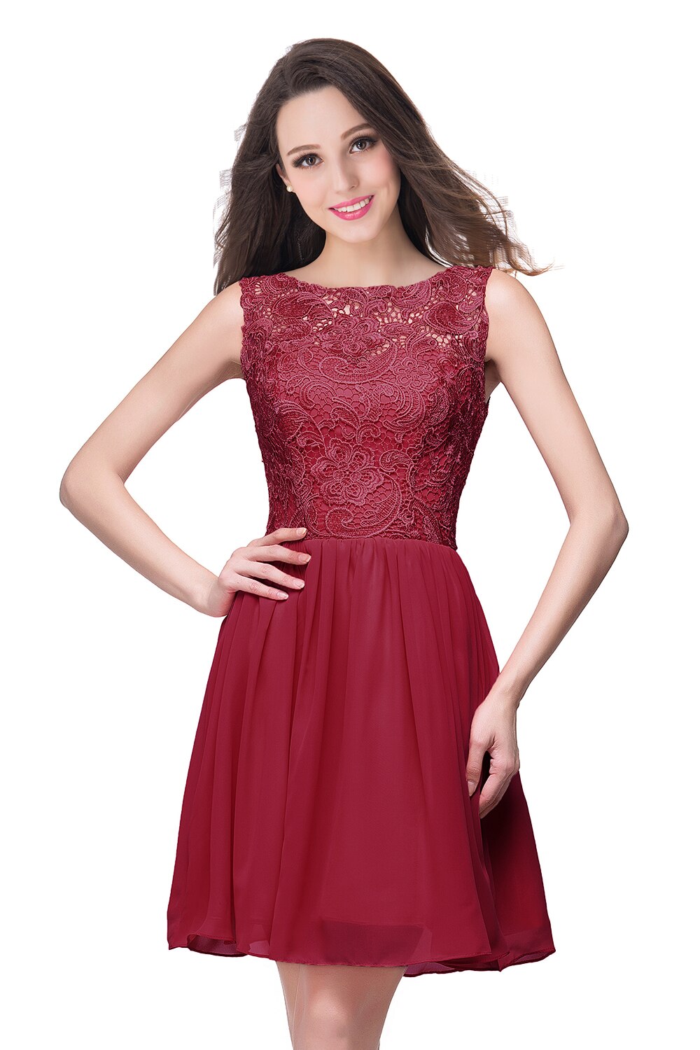 Homecoming Dresses: Prom Dresses Pink Red Short Women Short Dress
