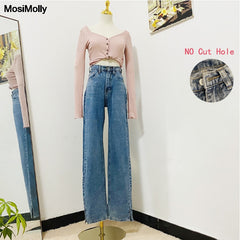 Washed Denim Pants Jeans Women Boyfriend Jeans Casual Pants