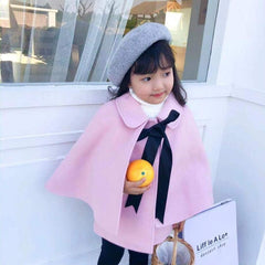 Children's woollen coat cape boys and girls woollen windbreaker Fashion shawl