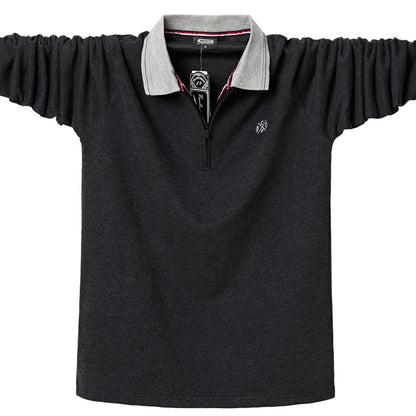 Men Polo Shirt Autumn Casual Fashion Cotton Male Top Tees Long Sleeve