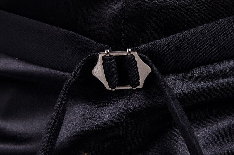 Black Suit Vest Waistcoat Men Slim Fit V Neck Dress Vests Mens