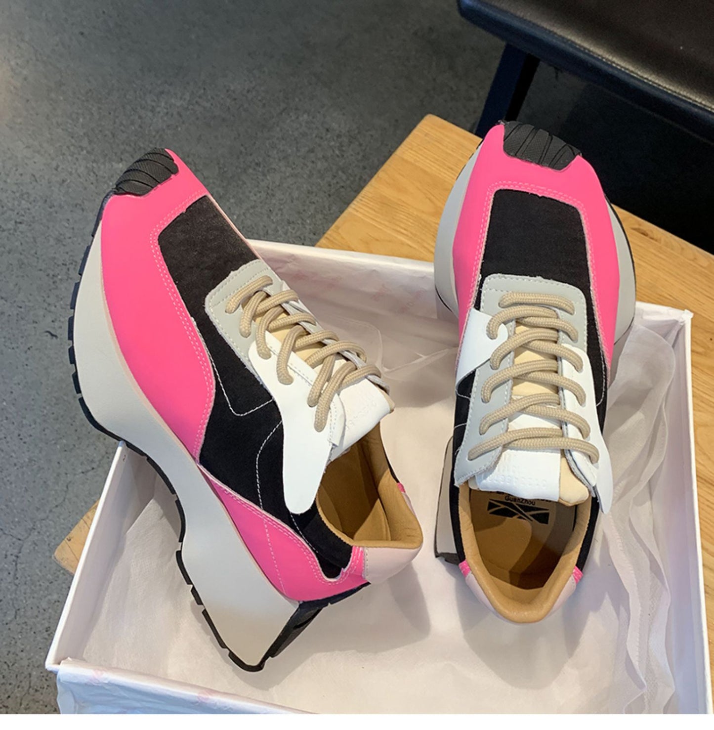 Spring Thick Sole Casual Daddy Shoes Hot Selling Women Flat Platform