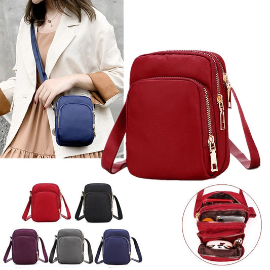 Fashion Women Crossbody Zipper Mobile Phone Shoulder Bag Lady