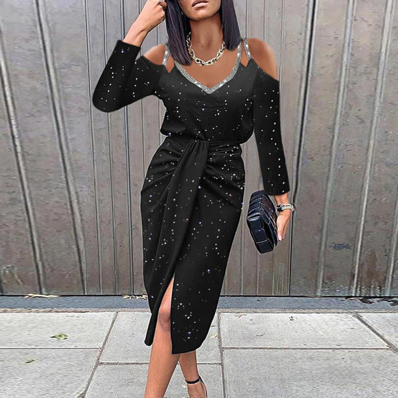 Women Hollow Out Short Sleeve Party Dress Women Elegant O Neck Folds
