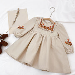 Children Autumn Dress Girls Dress Casual Kids Clothes Palace