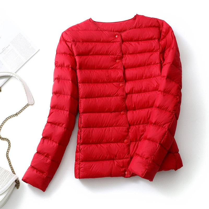 Ultra Light Down Women Matt Fabric Lightweight Coat Warm