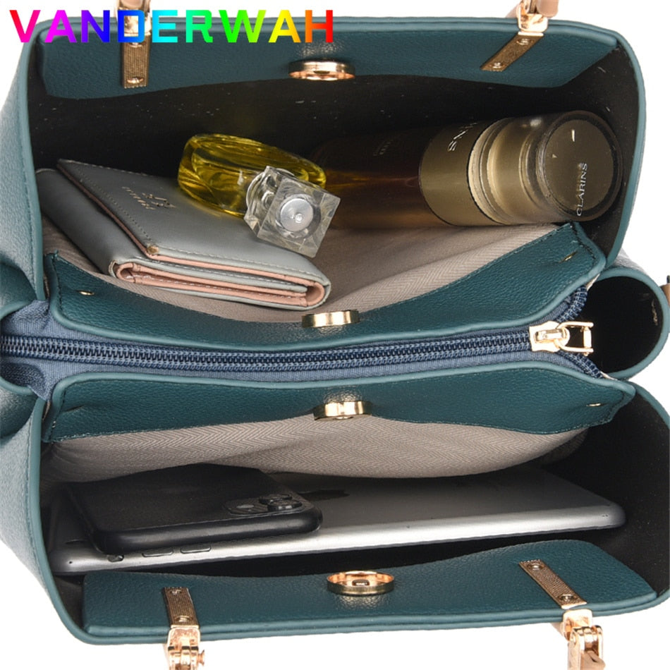 Vintage Women Handbags High Quality Leather Totes Bag Female Top