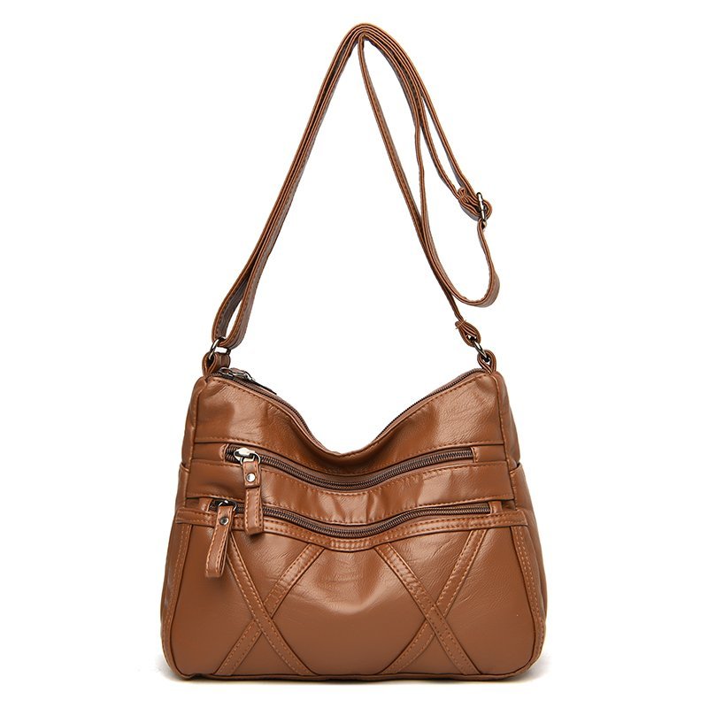 High Quality Women's Soft Leather Shoulder Bags Multi-Layer Classic Crossbody