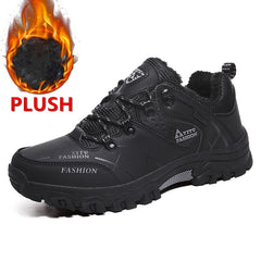 Men Winter Snow Boots Waterproof Leather Sneakers Super Warm Men Platform