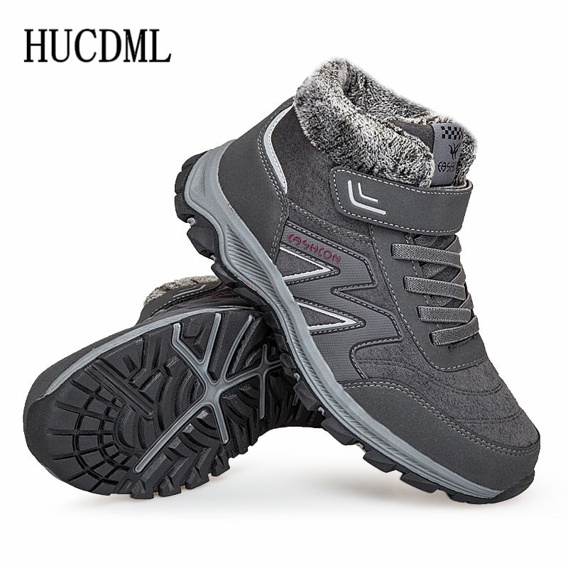 Men Boots Winter Plush Warm Snow Boots Unisex Men Women Winter Work