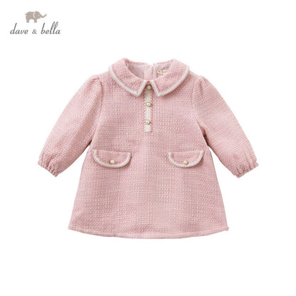 dave bella winter baby girl cute zipper dress children fashion party dress