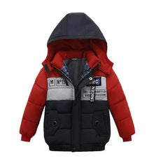 Winter Boys Fashion Children Down Jacket Hooded Long Thicken Outerwear