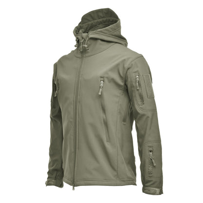 Men's Jacket Soft Shell Fleece Waterproof Windproof Windbreaker