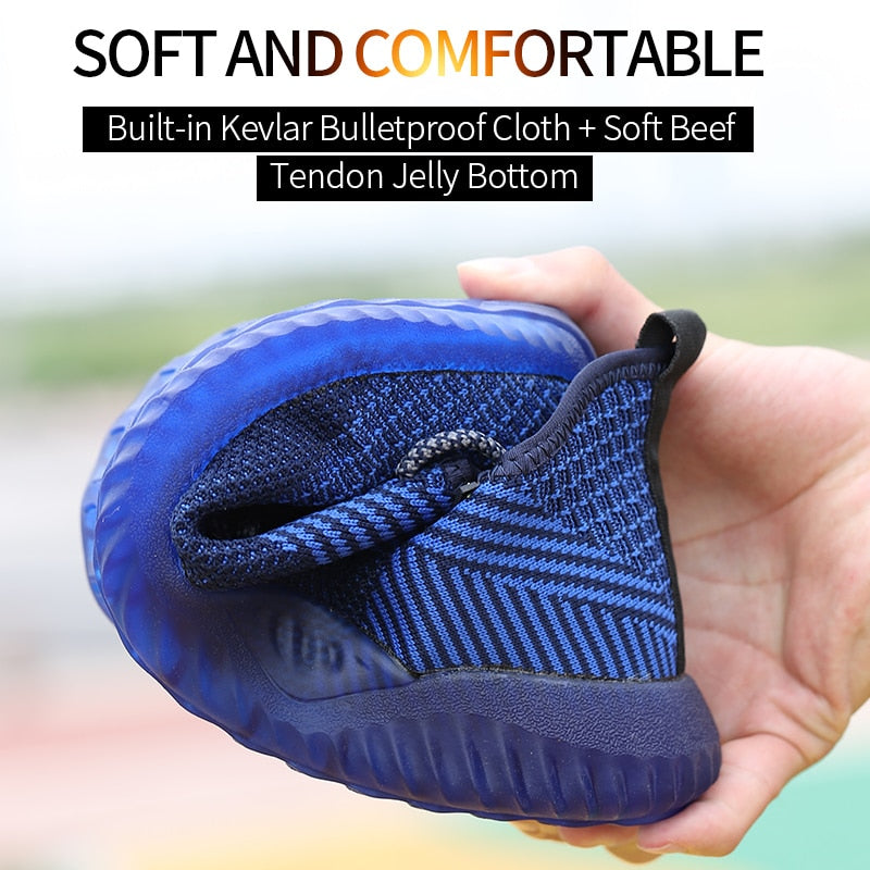 Work Safety Shoes Men Ankle Boots Shoe Man Work Summer Breathable