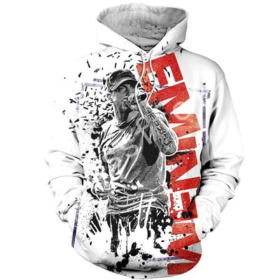 Eminem Fashion Harajuku RapGod  3D Printed Hoodie Sweatshirt Jacket